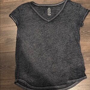 Aerie Real soft TeeWomen's Gray Blue V-Neck Top